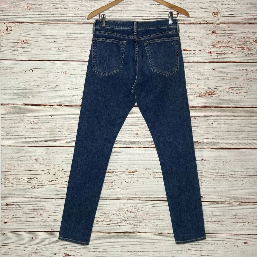 Rag & Bone 10” Dre High Rise Slim Boyfriend Jeans in Worn Wash Sz 27 - Picture 15 of 15